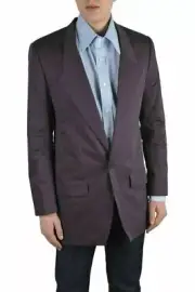 Dolce & Gabbana Men's Purple Silk One Button Blazer Size US 38 IT 48