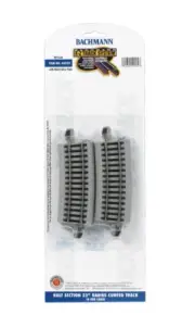 Bachmann #44532 HO SCALE 1/2 SECTIONS 22" RADIUS NICKEL SILVER E-Z TRACK