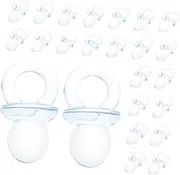 Generic 50pcs Mini Pacifier Decoration Fall Decor for Kitchen Pacifiers Boy Pacifiers Birthday Decoration for Girl Girl Boy Shower Decorations Plastic Blue