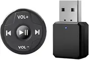 Aswalling Car USB AUX Receiver Wireless Bluetooth Media Button Car Steering Wheel Multifunction Button Car Multifunction Remote Control
