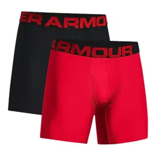 【UNDER ARMOUR】內褲 6英吋 2條裝 不同色 防異味 排潮面料 Tech Boxerjock 1363619-600 黑紅