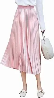 [ThusFar] Women's Graffiti Pleated Skirts Cartoon Printed Elastic Waist A-Line Swing Midi Skirt