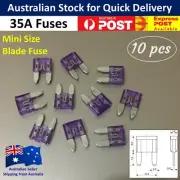 10pcs / 35 Amp Mini Blade Fuse - Purple Car Truck Auto Fuses 35A