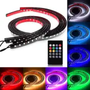 4pcs WIRELESS LED NEON UNDERBODY UNDER GLOW LIGHT KIT 8-COLOR WATERPROOF STRIPS