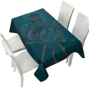 Underwater Art Giant Octopus Tablecloth