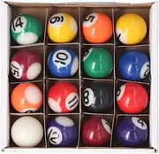 16Pcs Snooker Miniature Billiard Balls 25mm Mini Pool Balls Set Kids Table Pool Ball Training Cue Balls Small Resin Billiard Ball Children Pool Balls Toy