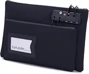 [KaAutoler] Money Bag Notary Supplies, Valuable Storage Bag,Cash Bag with Lock and Zipper