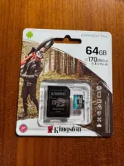 NEW Kingston Micro SD Card Canvas GO Plus Memory 64GB ADAPTER Class 10 TF V30