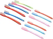 BCOATH Super Hard Bristle Toothbrush for Adults 12 Piece Set Stain Cleaning Sanitary and Safe