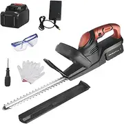 Handheld Hedge Trimmer, 5050R/min Cordless Shrubbery Shear Trimmer, Electric Grass Shear with Brushless Motor and 1 Rechargeable Battery and Charger for Garden, Lawn B