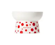 Petkit Polka Dot Ceramic Pet/Cat 11cm Food Feeding Bowl Container Single White