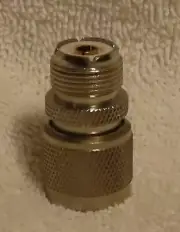 N-Type Male Plug to SO-239 UHF Female RF Adapter Barrel Connector