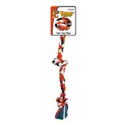 Flossy Chews Three Knot Tug Dog Chew Toy Assorted Mini 25cm