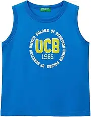 [United Colors of Benetton] Boys Canotta 3i1xgh013 Vest, Blue, 12 Months, Blue, 12 Months