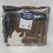 NEW Paw Pup Protector Waterproof Throw Blanket Faux Cowhide 6o" x 50" TAD1327