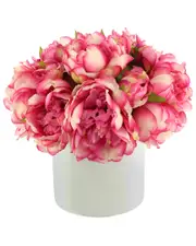 Creative Displays Modern Peony Arrangement In A Fiberstone Pot