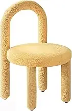 Vanity Chair, Bedroom Makeup Chair, Vanity Stool, Light Luxury and High-End Feeling, Simple and Thickened Makeup Chair for Vanity, for Bedroom Living Room(Yellow)