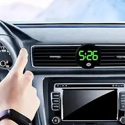 Small Digital Clock for Car Dashboard, Luminous Car Dashboard Clock, Touch-Activated Automotive Night Watch, Round Led Digital Car Clock, Car Vent Clocks Watch Car Interior Dashboard Decoration