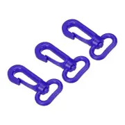 3pcs Plastic Swivel Snap Hook Lobster Clasp Buckle for Webbing Strap Dark Blue