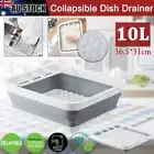 Foldable Dish Rack Kitchen Storage Organiser Cutlery Collapsible Container White