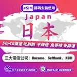 【日本ESIM】自動發貨 免等待 5G 吃到飽 原生卡ESIM 不降速 支援三大電信 日本網卡 日本上網卡 日本網路卡