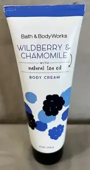 Bath & Body Works Wild Berry And Chamomile With Natural Tea Oil Body Cream 8 Oz