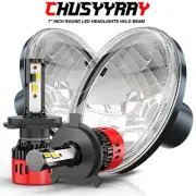 Pair 7"Round LED Headlights Hi/Lo Beam Sealed Fit Chevrolet Chevy Nova 63-1978 (for: Ford)