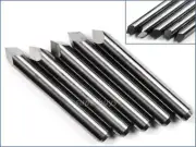 5pc 3.175 x 0.1mm 60 Degree Pyramidal Carbide Engraving Bit PCB CNC Router Tool