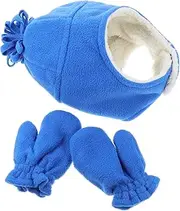 [ROMISBABA] 1 Set Trapper Hat and Gloves Warm Ear Flap Caps for Newborns Years Comfortable Cold Weather Protection for Outdoor Winter Activities