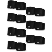 Acoustic Audio AA321B Indoor Mount Black Speakers 2800W 7 Pair Pack AA321B-7Pr