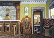 Soda Fountain Wurlitzer Peacock Jukebox Coke NuGrape Hires Barber SIGNED Souders