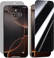UGREEN Privacy Screen Protector compatible with iPhone 16 Pro Max, Full Coverage, 28°Anti-Spy, Anti-Drop, Anti-scratch, Case Friendly, Bubble Free, Easy Installation with Alignment Frame