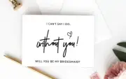 Will You Be My MOH Bridesmaid Wedding Card I can't say I do Without you