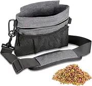 AMIR Dog Treat Pouch for Training, Dog Food Bag with Removable Inner Pocket, Dog Treat Bag Magnetic Closure, Adjustable Training Belt Bags, 2 Zip Pockets, Food Bag for Puppy Training