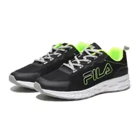在飛比找PChome24h購物優惠-FILA 慢跑鞋 ADVANCE 黑白綠 休閒 男 1J31