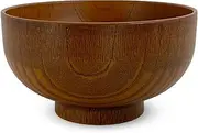 J-Kitchens Miso Soup Bowl, Soup Bowl, 12.5 fl oz (370 cc), φ5.3 x H 3.0 inches (13.5 x 7.5 cm), Heat Resistant, 50.4 inches (128 cm), Wood Style, Favorite Bowl, Slide,