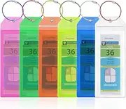 [Wlztea] Cruise Luggage Tags, Colored Cruise Luggage Tag Holder and Cruise Essentials for Cruise Enthusiasts, Cruise Accessories, Luggage Tags for Cruise Ships (6 Pack C1 Narrow)