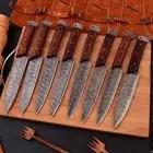 Steak Knives Hand Forged Damascus Steel Chef Set, Kitchen Set, Kitchen Knife Set