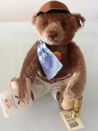 在飛比找Yahoo!奇摩拍賣優惠-德國Steiff 金耳扣 1995年德國礦工熊 (32cm！