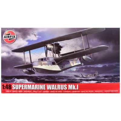 Airfix Supermarine Walrus Mk.I Aircraft Model Kit, 1/48 Scale, 157 Parts, App...