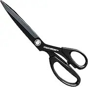 CANARY Japanese Professional Non-Sticking Sewing Tailor Shears Industrial Heavy Duty Dressmaker Scissors with Fluorine Coated Long High Carbon Stainless Steel Blade 10 inches Made in Japan Black