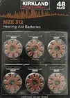 New Kirkland Signature hearing aid batteries Size 312 USA Made **Free Postage**