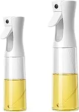2Pack Oil Sprayer for Cooking - 6.7oz/200ml 10.1oz/300ml Olive Oil Spray Bottle with Brush Refillable Food Grade Oil Sprayer Mister for Air Fryer, Baking, Grilling, Frying, Salad in Kitchen