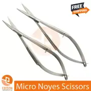 Surgical Noyes Scissors Ophthalmic Shears Micro Surgery Spring Action STR+CVD