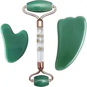 Facial Rollers Aventurine Face Massage Jade Roller Gouache Scraper Natural Gouache Stone Reduce Wrinkles Stretch Skin Gua Sha Jade Roller Tools-Type C