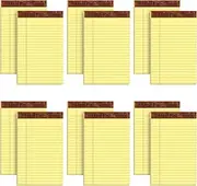 TOPS The Legal Pad Legal Pad, 5 x 8 Inches, Perforated, Canary, Narrow Rule, 50 Sheets per Pad, 12 Pads per Pack (7501)