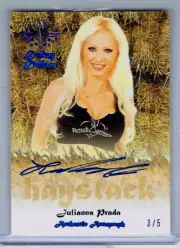 JULIANNA PRADA 2015 Benchwarmers BLUE FOIL AUTO 3/5 RARE