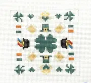 Atlantic Blue March St Paddy's Mini Kaleidoscope Handpainted Needlepoint Canvas