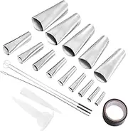 Stainless Steel Caulking Nozzles Piece Set Caulking Tool Kit Reusable Caulk Applicator Diy Professional