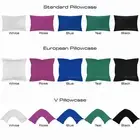 100% Percale Cotton Standard , European , V / Tri / Boomerang Ruffle Pillowcase